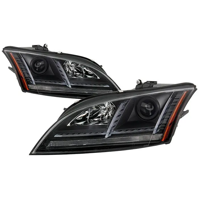 Spyder 08-11 Audi Tt Projector Headlights Sequential Xenon Black 1
