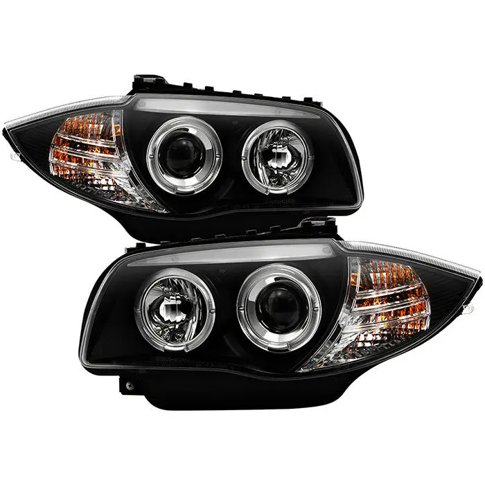 Spyder 08-11 Bmw 1-Series E87 Halo Projector Headlights Black 1
