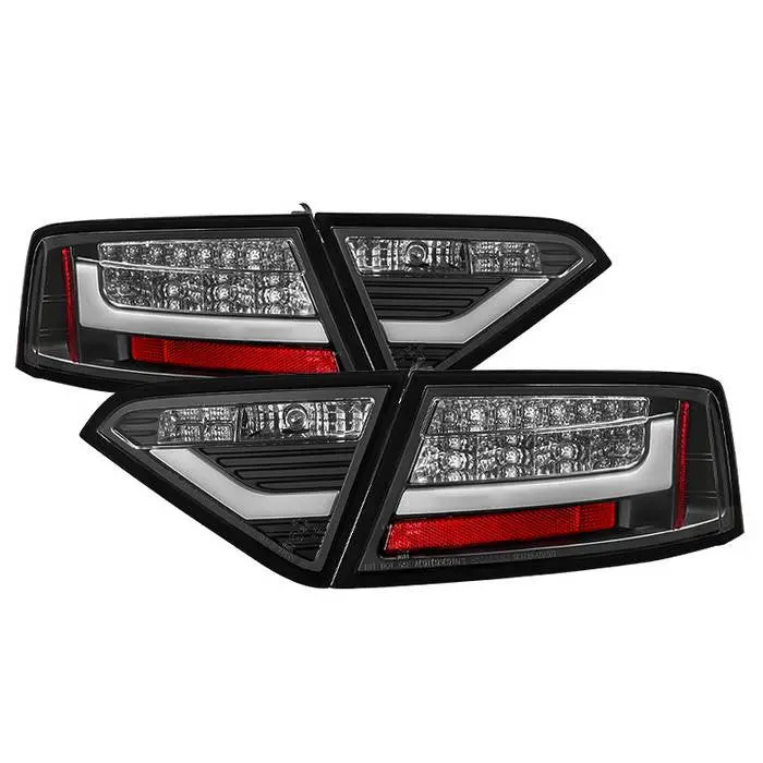Spyder 08-12 Audi A5 Led Tail Lights Black Incandescent 1