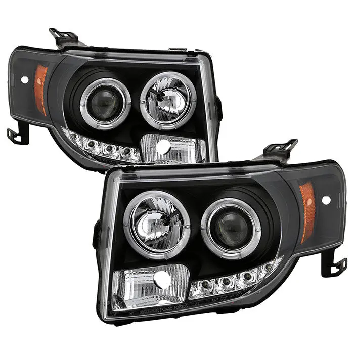 Spyder 08-12 Ford Escape Projector Headlights Black 1