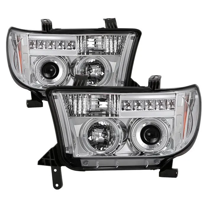 Spyder 08–13 Toyota Tundra Sequoia Projector Headlights Led Chrome 1