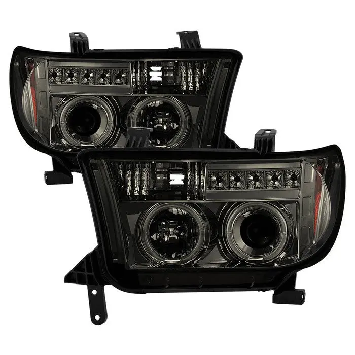 Spyder 08–13 Toyota Tundra Sequoia Projector Headlights Led Smoked 1