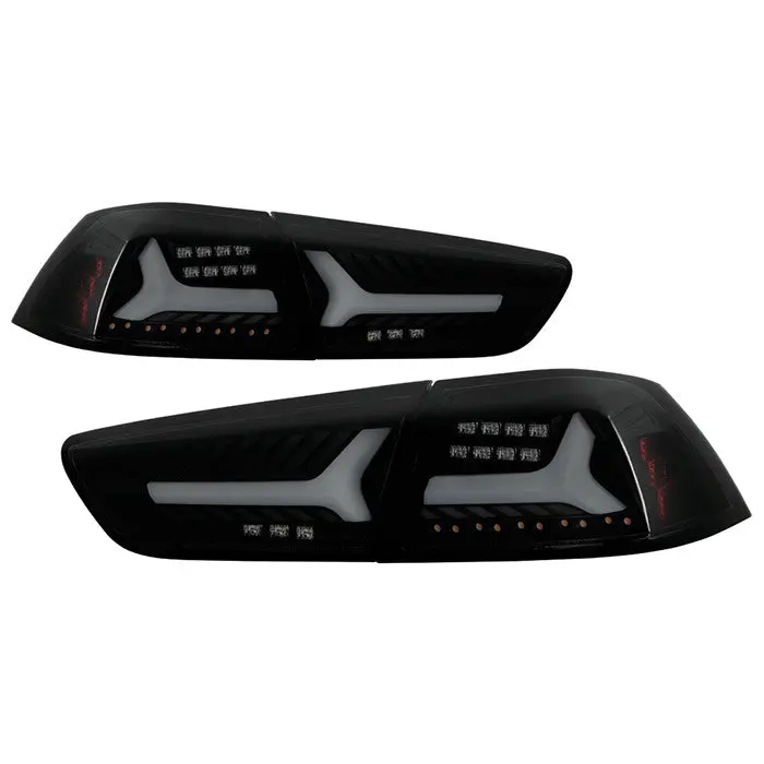 Spyder 08-14 Mitsubishi Lancer Evo X V2 Led Tail Lights Smoked 1