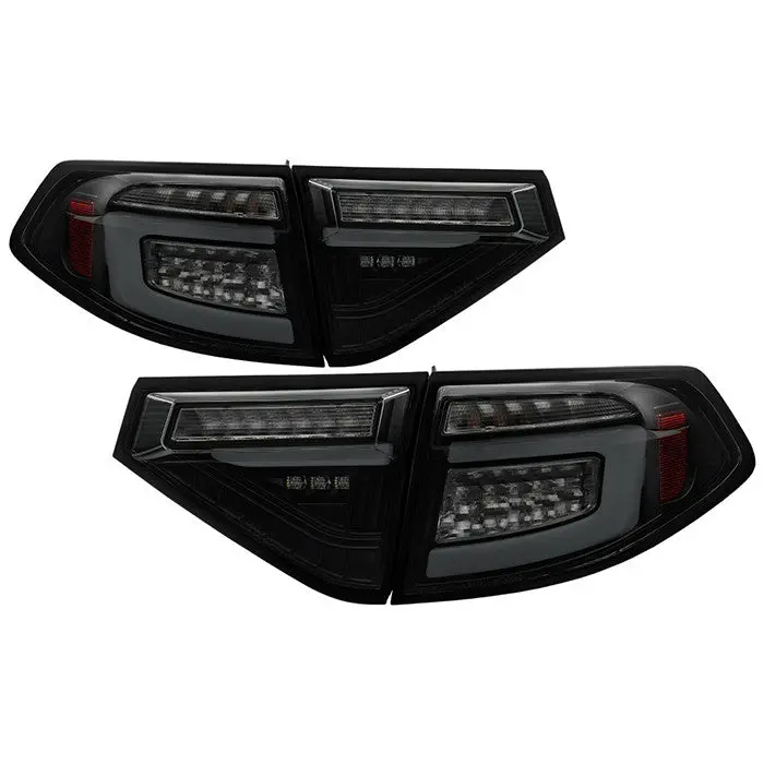 Spyder 08-14 Subaru Impreza Wrx 5Dr Tail Lights Sequential Led Smoked 1