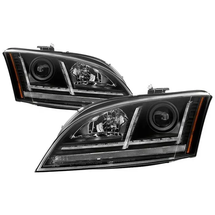 Spyder 08-15 Audi Tt Projector Headlights Sequential Black 1