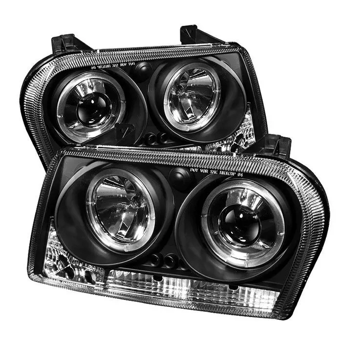Spyder 09-10 Chrysler 300 Projector Headlights Black 1