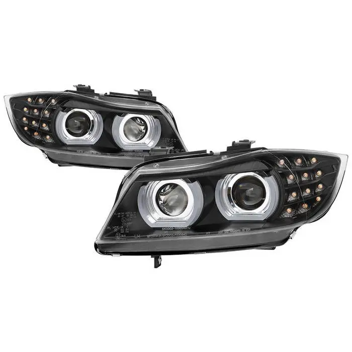 Spyder 09-12 Bmw 3-Series E90 4Dr Projector Headlights Led Black 1