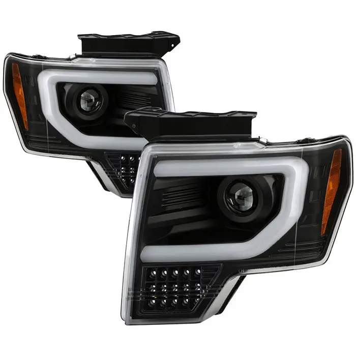 Spyder 09-14 Ford F-150 Projector Headlights Sequential Apex Led Black 1