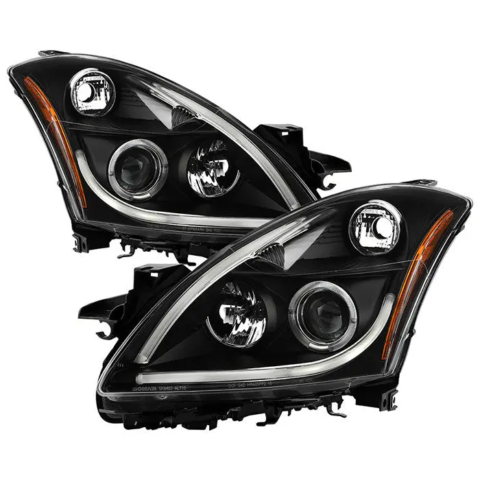 Spyder 10-12 Nissan Altima 4Dr Projector Headlights Black 1
