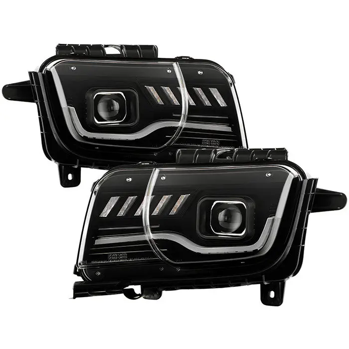 Spyder 10-13 Chevy Camaro Projector Headlights Sequential Apex Black 1
