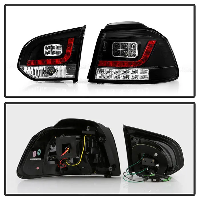 Spyder 10-13 Vw Golf Gti Led Tail Lights Black 2