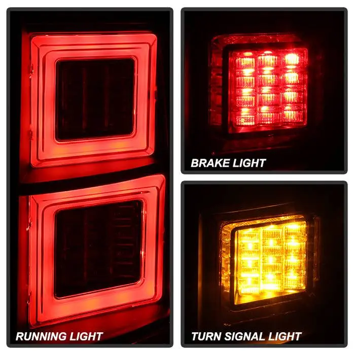 Spyder 10-14 Land Rover Lr4 Tail Lights Led Bar Black 2