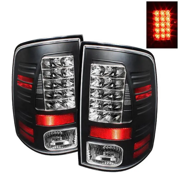 Spyder 10-18 Dodge Ram 1500 2500 3500 Led Tail Lights Black 1