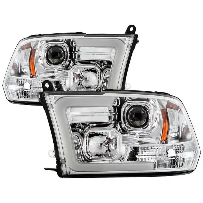 Spyder 10-18 Dodge Ram 1500-3500 Projector Headlights Chrome 1