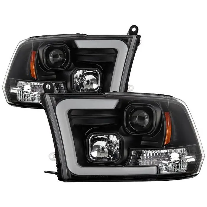 Spyder 10-18 Dodge Ram 1500-3500 Projector Headlights Switchback Black 1