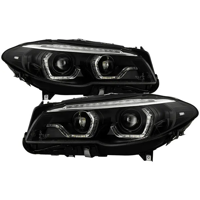 Spyder 11–13 Bmw 5-Series F10 Sequential Headlights U-Drl Afs Xenon 1