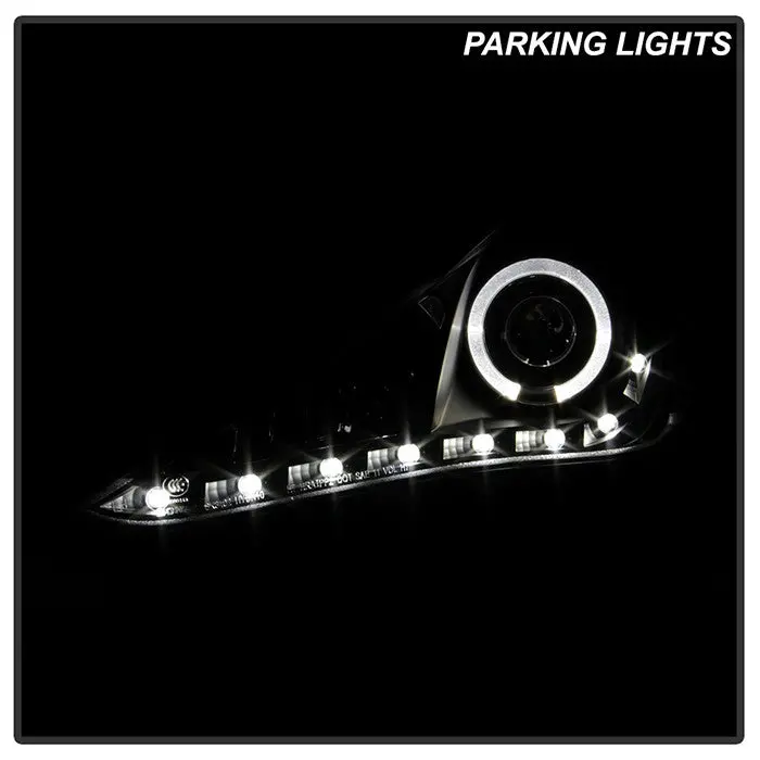 Spyder 11-13 Hyundai Sonata Projector Headlights Drl Black 2