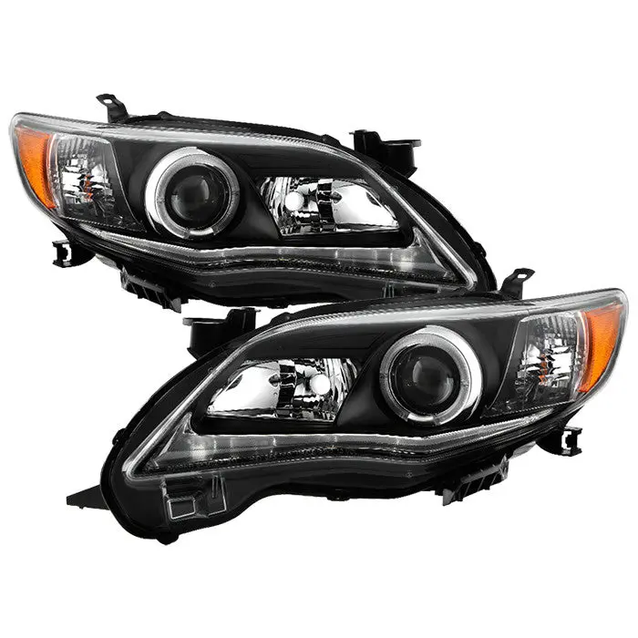 Spyder 11–13 Toyota Corolla Projector Headlights Led Drl Black 1
