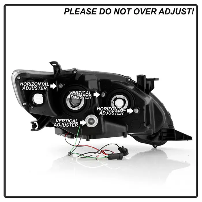 Spyder 11–13 Toyota Corolla Projector Headlights Led Drl Black 2