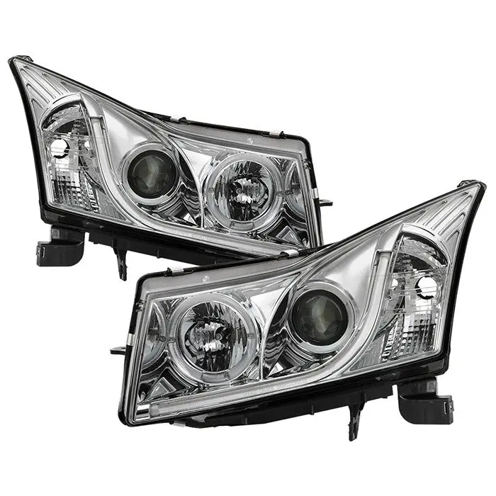Spyder 11-14 Chevy Cruze Projector Headlights Light Tube Drl Chrome 1