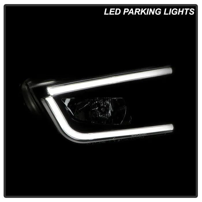Spyder 11-14 Dodge Charger Projector Headlights Led Tube Drl Black 2