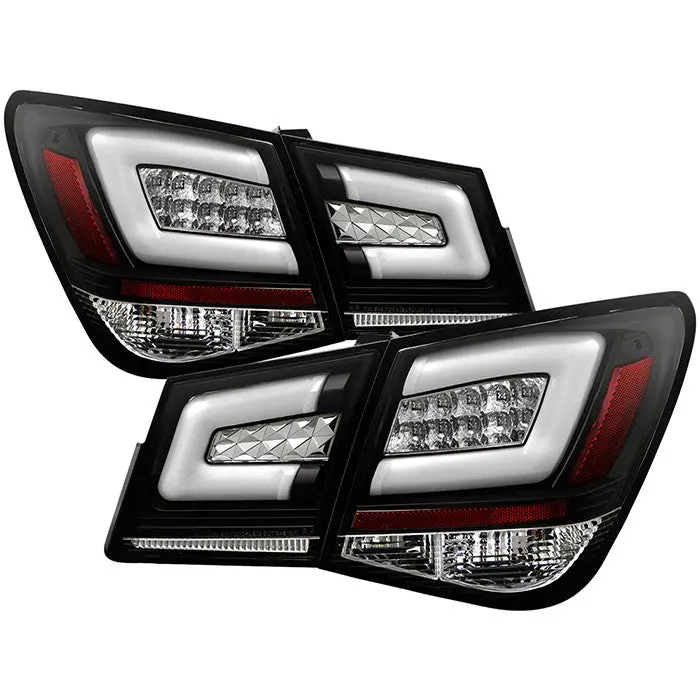 Spyder 11-15 Chevy Cruze Tail Lights Led Bar Red Black 1