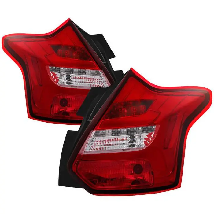 Spyder 12-14 Ford Focus 5Dr Led Tail Lights Red 1
