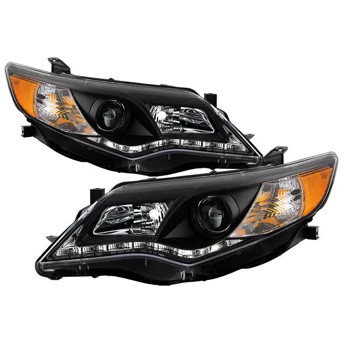 Spyder 12–14 Toyota Camry Projector Headlights Led Drl Black 1