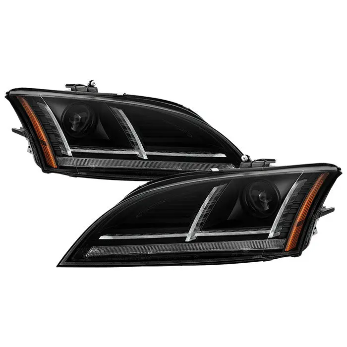 Spyder 12-15 Audi Tt Projector Headlights Sequential Afs Xenon Black 1