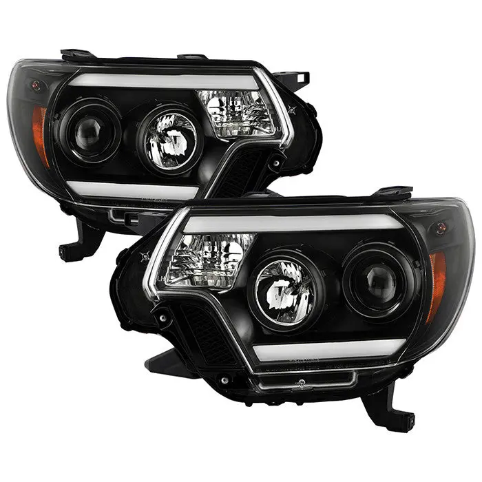 Spyder 12–15 Toyota Tacoma Projector Headlights Platinum Black 1
