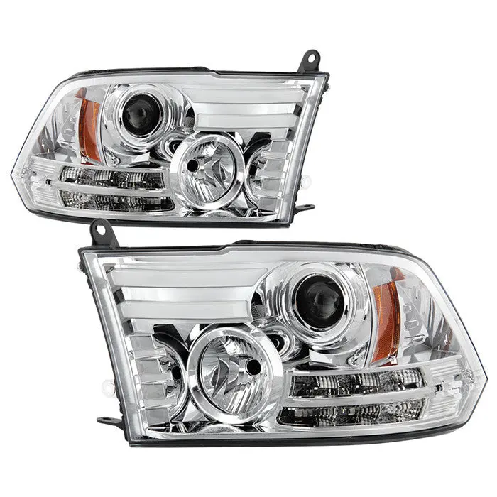 Spyder 13-18 Dodge Ram 1500-3500 Projector Headlights Chrome 1