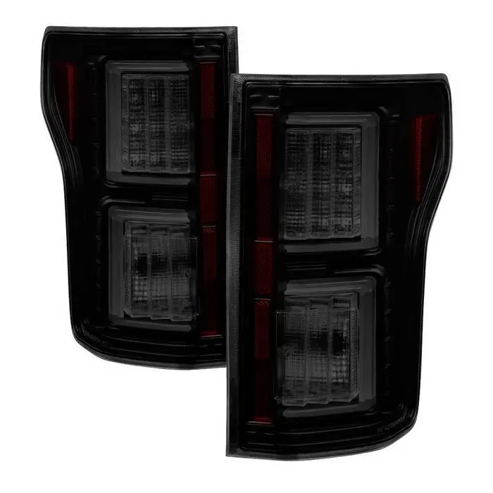 Spyder 15-17 Ford F150 Tail Lights Led Bar Smoked No Blind Spot 1