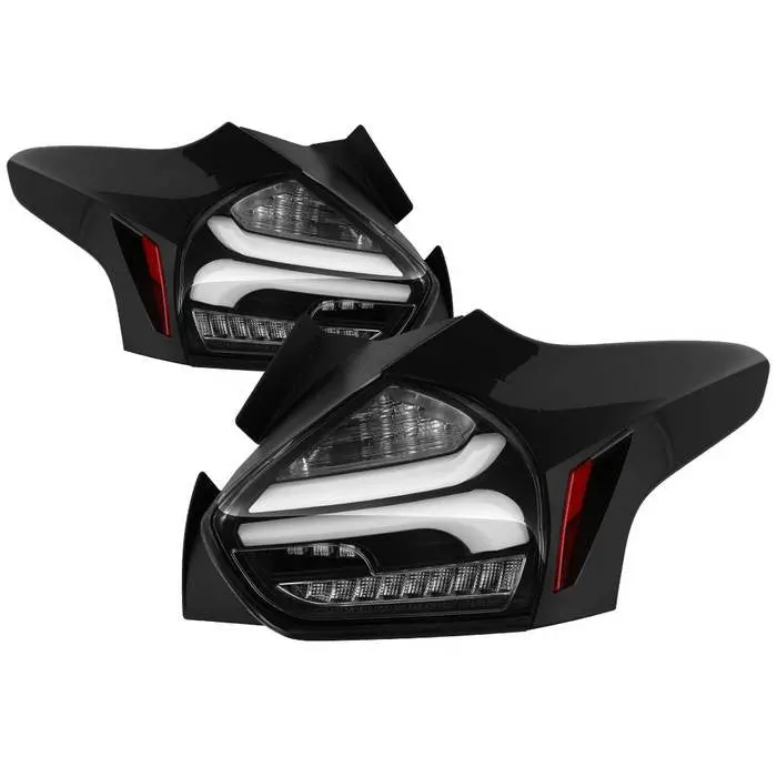 Spyder 15-17 Ford Focus 5Dr Sequential Full Led Tail Lights Black 1