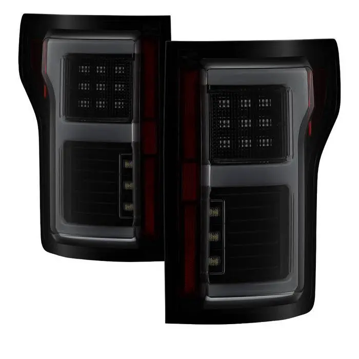 Spyder 15-18 Ford F-150 Tail Lights Led Bar Smoked Blind Spot Only 1