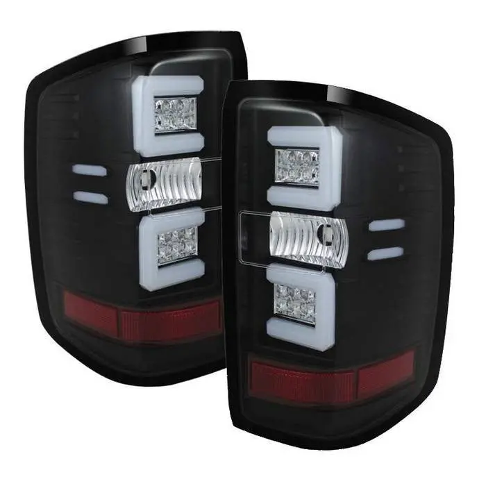 Spyder 15-18 Silverado 1500 2500Hd 3500Hd Tail Lights Led Bar Black 1