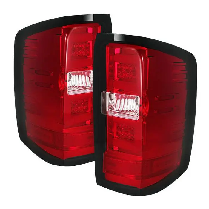 Spyder 15-18 Silverado 1500 2500Hd 3500Hd Tail Lights Led Bar Red 1