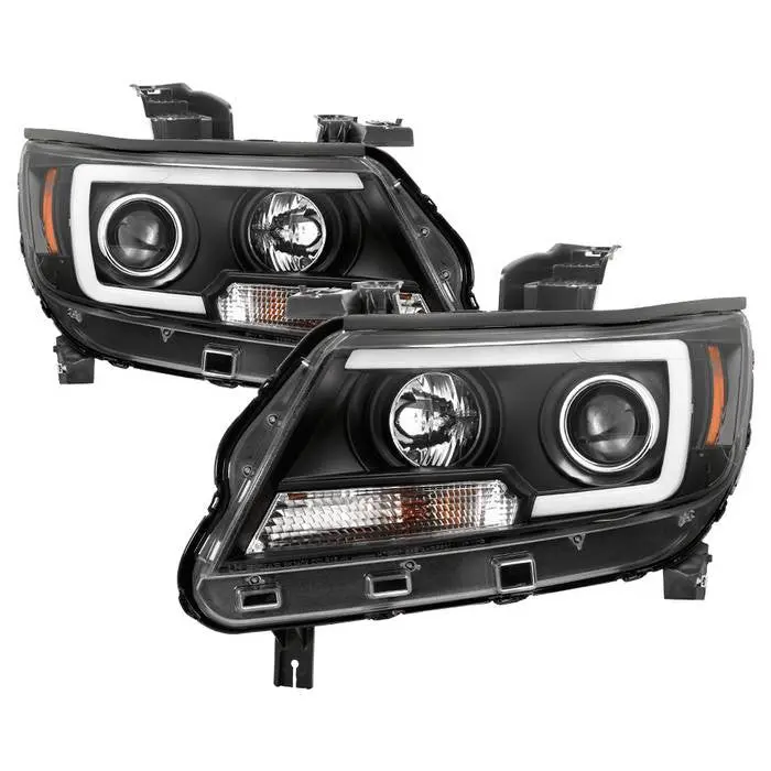 Spyder 15-19 Chevy Colorado Projector Headlights Led Bar Black 1