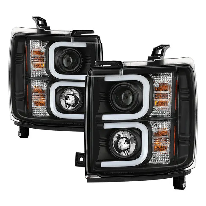 Spyder 15-19 Silverado 2500Hd/3500Hd Projector Headlights Black 1