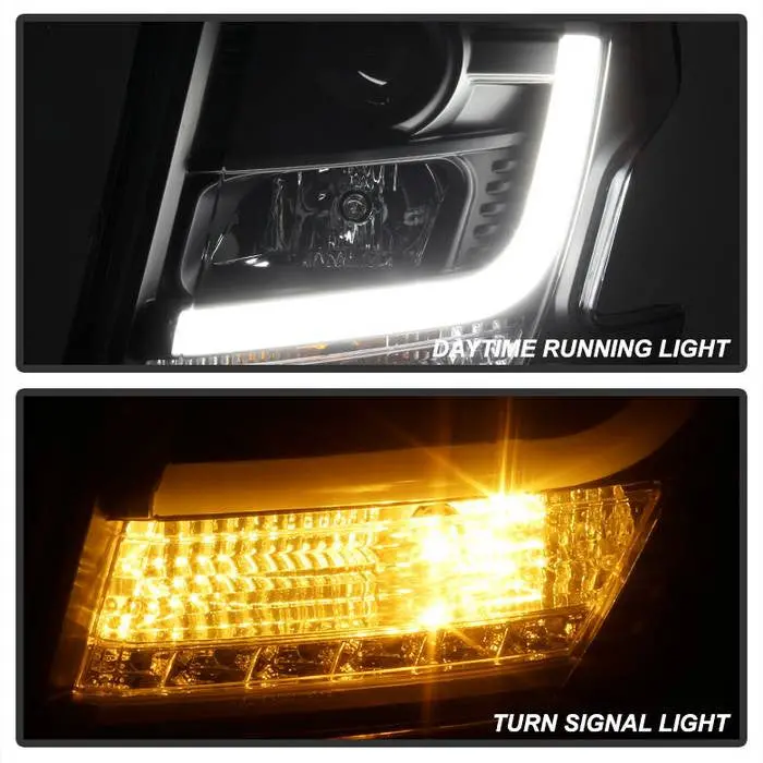 Spyder 15-20 Tahoe/Suburban Projector Headlights Led Black 2