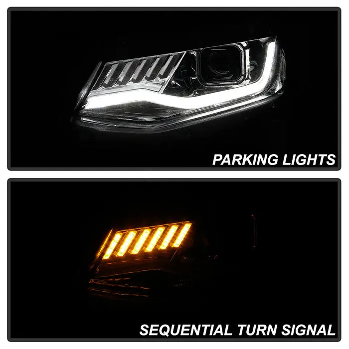 Spyder 16-18 Chevy Camaro Projector Headlights Sequential Led Chrome 2