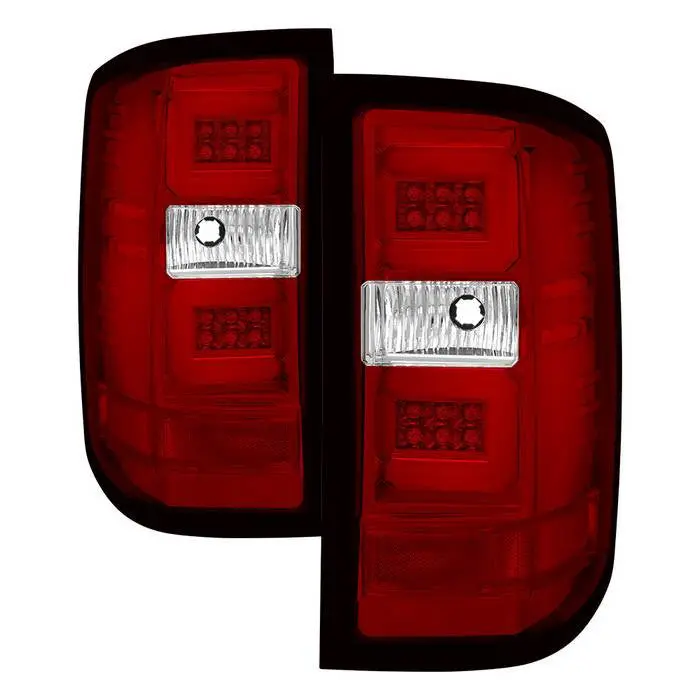 Spyder 16-18 Chevy Silverado 1500 2500 3500Hd Tail Lights Led Bar Red 1