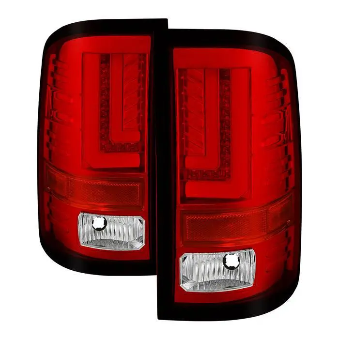 Spyder 16-18 Gmc Sierra 1500 2500 3500Hd Tail Lights Led Bar Red 1