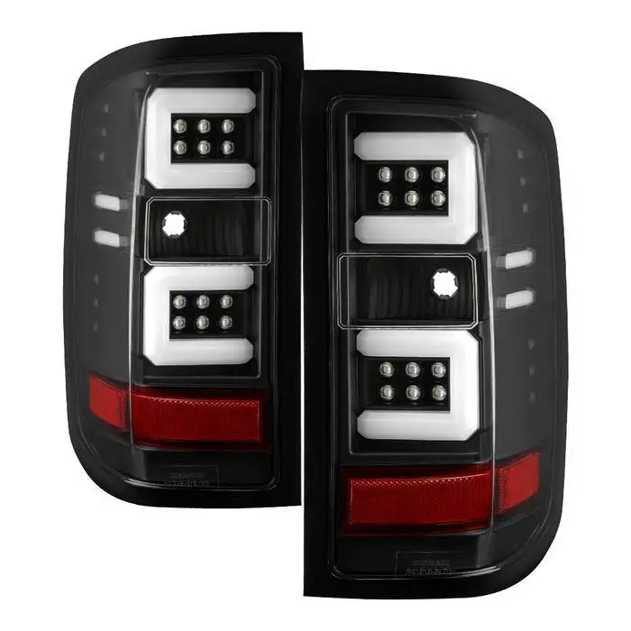 Spyder 16-18 Silverado 1500 2500 3500Hd Tail Lights Led Bar All Black 1