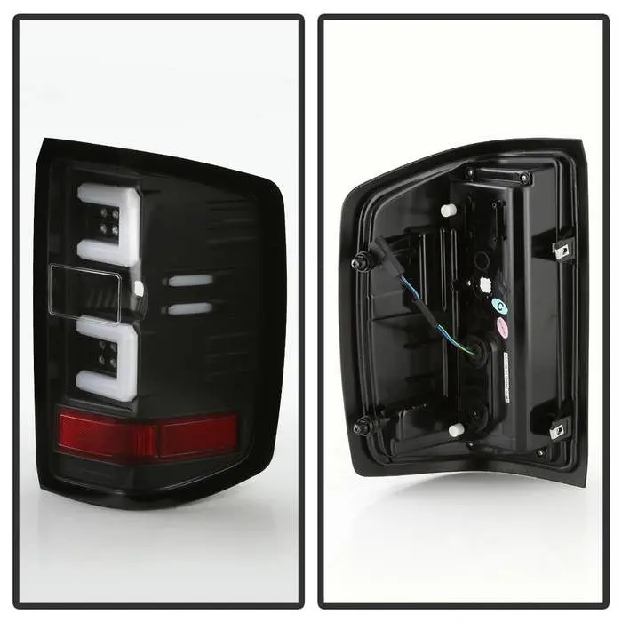 Spyder 16-18 Silverado 1500 2500 3500Hd Tail Lights Led Bar All Black 2
