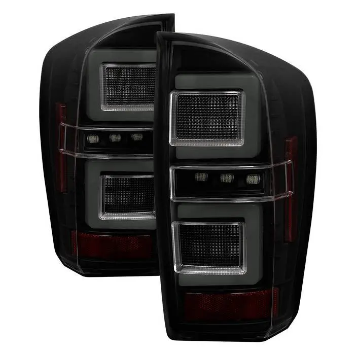 Spyder 16-19 Toyota Tacoma Led Tail Lights Smoked 1