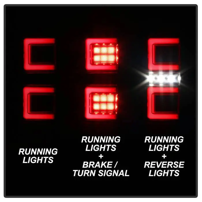 Spyder 16-19 Toyota Tacoma Led Tail Lights Smoked 2