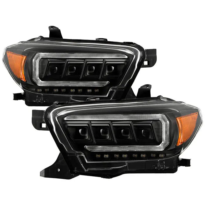 Spyder 16–22 Toyota Tacoma Sequential Headlights Apex Multi-Beam Led Black 1