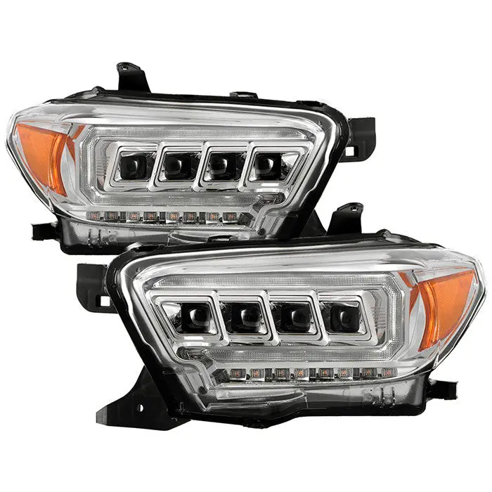 Spyder 16–22 Toyota Tacoma Sequential Headlights Apex Multi-Beam Led Chrome 1