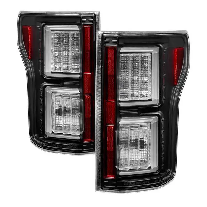 Spyder 18-19 Ford F150 Tail Lights Led Bar Black No Blind Spot 1