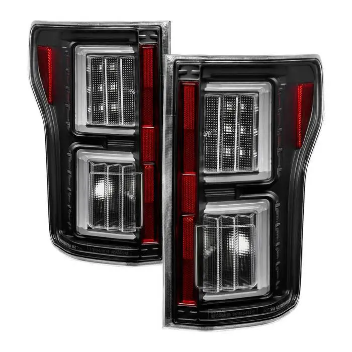 Spyder 18-19 Ford F150 Tail Lights Led Bar V2 Black No Blind Spot 1